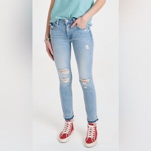 Mother Superior Rascal Ankle Undone Hem Jeans In Vacation Temptation Size 30